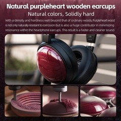 FiiO FT13 Audiophile Closed-Back Headphones, 60mm Large Dynamic Driver (Purple)