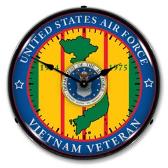 Air Force Vietnam Veteran, Lighted Backlit LED Wall Clock