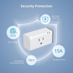 4Packs SONOFF S31 WIFI Smart Plug with Energy Monitoring,15A Smart Outlet Socket