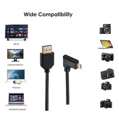 Micro HDMI to HDMI Cable Adapter Converter 4K@60Hz GoPro HERO 7 6 5 4 3 Camera