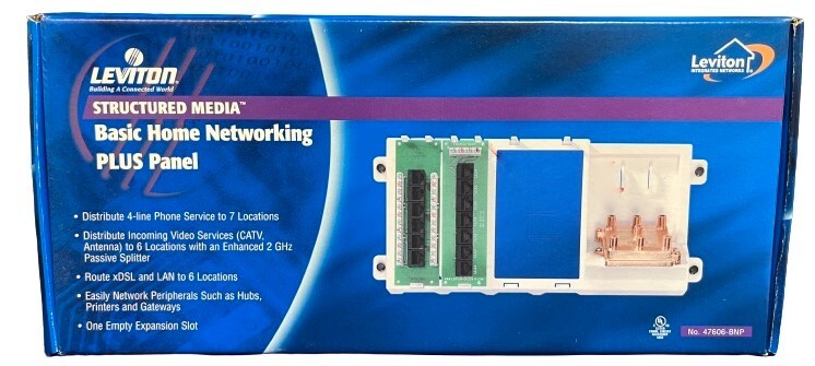 Leviton 47606-BNP, Basic Home Networking Plus Panel – NEW!