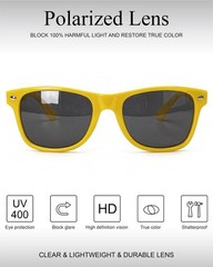 toTravelGear Lemon Yellow Polarized Sunglasses for Women 58mm,