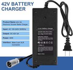Fast Charger for 36V Lithium Battery, XLR Plug