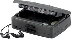 Jensen SCR-75 Personal Stereo Cassette Player – AM/FM – Stereo Earbuds (Black) [