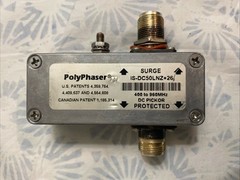 PolyPhaser 109-0501 W-A 700MHz to 1000 N M/F Bulkhead Coaxial RF Surge Protectr