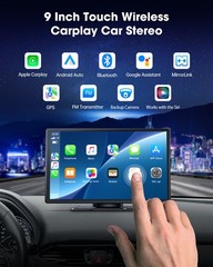Wireless Apple Carplay Android Auto 9in Touch Screen Car Stereo w/ Backup Camera