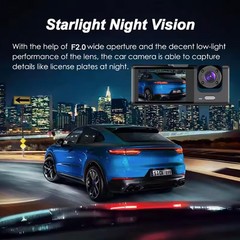 Dash Cam HD WIFI Car Dual Lens Front/Rear/Inside Video Recorder Camera G-sensor