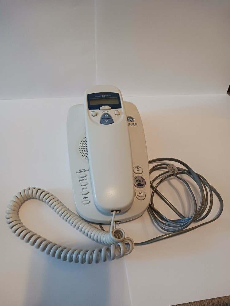 GE Caller ID White Single Line Corded Phone
