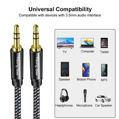 AUX Cable 10Ft, 3.5Mm Audio Cable Long Aux Cord Male to Male 10 Feet Auxiliary H