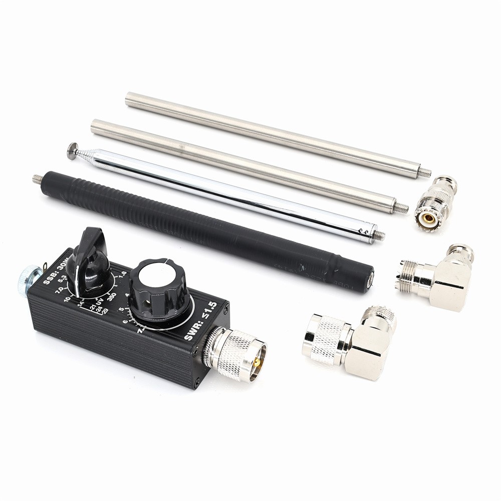 30W QRP Shortwave Antenna HF FM UHF VHF 5MHz-55MHz Full-Band Tuned Antenna
