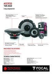 Focal 165AS3 – 6.5″ (16,5 CM) 3-Way Component Speaker Set Access Series