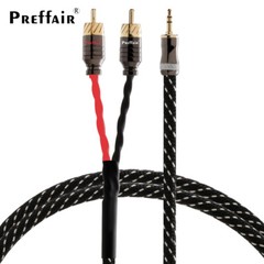 Gold Plated 3.5mm TRS Plug to 2RCA Male HIFI OFC Copper Splitter Audio Cable