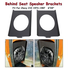 Behind Seat Cab Corner 6″×9″ Speaker Mounting Brackets Pair FOR 73-87 Chevy C10