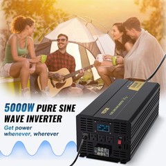 VEVOR Pure Sine Wave Inverter Power Inverter 5000W DC12V to AC120V Inverter LCD