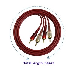 RCA Cable Male To Male 2RCA Audio Component Interconnect Cable Lead Wire