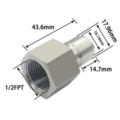 1/2 Inch FPT Female Quick Disconnect 304 Stainless Steel Home Brew 2 PCS