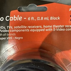 6 ft. GE S-Video Cable DVD TV AVR Satellite Receiver Black AV23244 {D1}