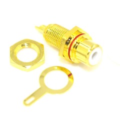 24K Gold Plated RCA Female Chassis Panel Mount Jack Socket Connector 10/20/30/50