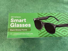 New WeariQ Wireless Smart Glasses Bluetooth, Black Polarized Lenses, Large Frame