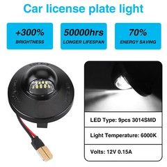 2PCS LED License Plate Light Assembly Replacement Tag Lamp for F150 F250 F350