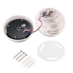 uxcell Fake Security Camera Dummy Dome CCTV with Blinking Red 95x64mm, White