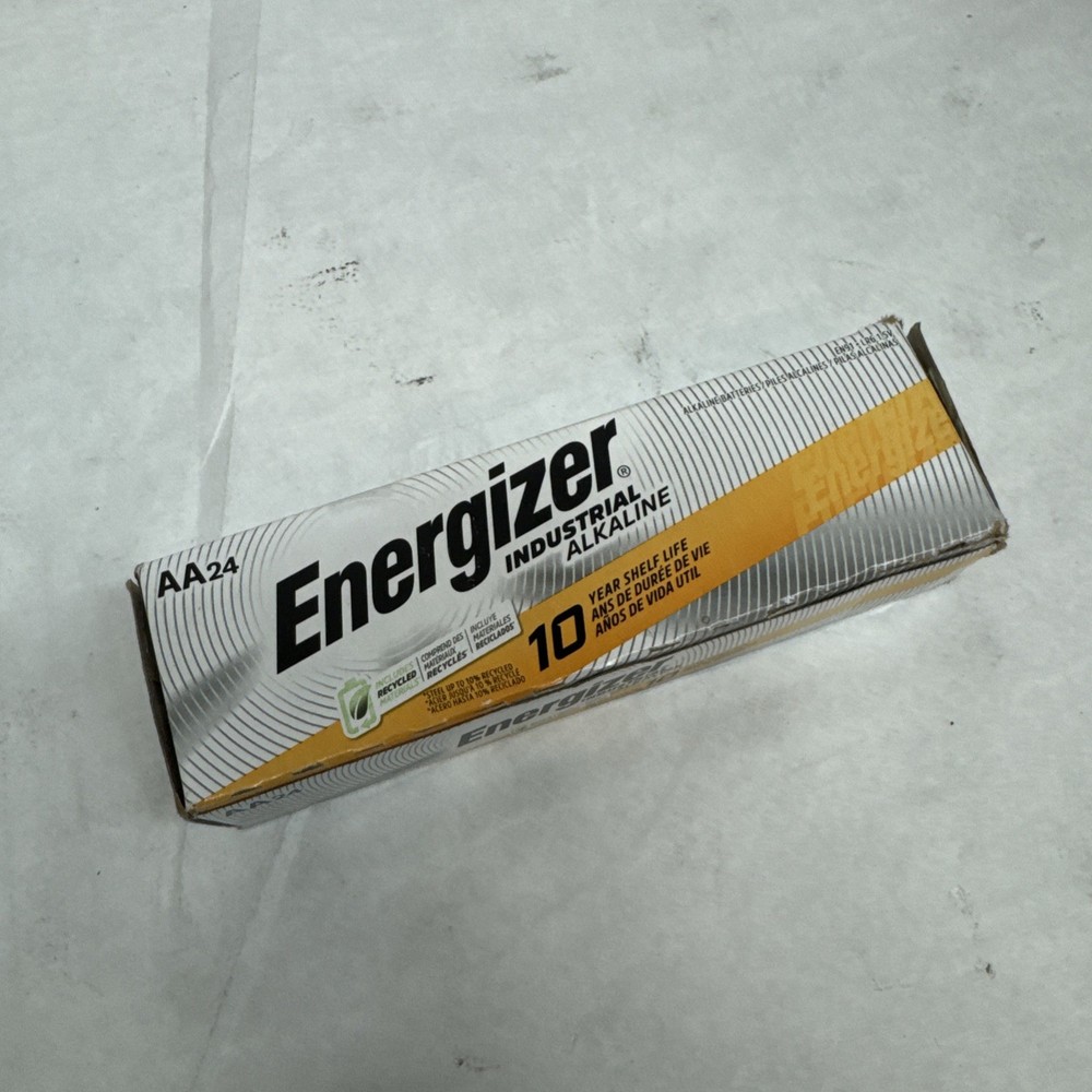Energizer EN91 Industrial Alkaline Batteries, AA, 24 Batteries/Box