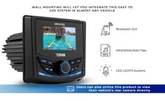 DS18 Marine 3″ Gauge Hole Head Unit Color Screen Bluetooth AUX USB Stereo MRX150