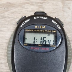 Alba Stop Watch Sport Timer SW01-X008 With Neck Strap Tested