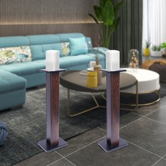 Bookshelf Speaker Stands Set Of 2 36 In (90 cm) Black Walnut Sand-Fillable