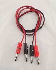 1 Set 4mm Banana Male Plug To Banana Male Plug Probe Cable Red & Black 1m/3ft