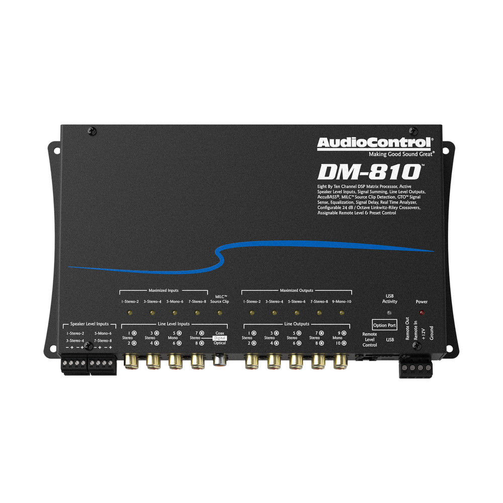 AudioControl DM-810 DSP Matrix Digital Signal Processor 8-CH Input/10-CH Output
