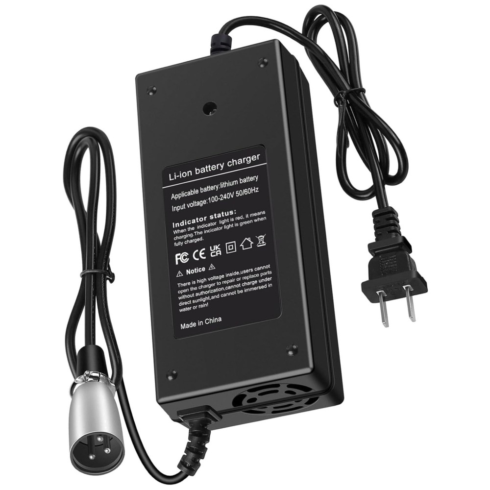 Fast Charger for 36V Lithium Battery, XLR Plug