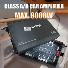 4 Channel Car Amplifier 8000W Peak Class AB 12V Universal Amp Speaker Subwoofer