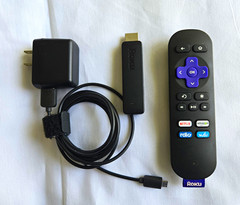 Roku Streaming Stick HDMI Wi-Fi Media Streamer Black w/ Remote Power USB Cable