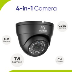 SANNCE 1x HD 1080P Video 5in1 Home CCTV Security Camera Outdoor IR Night Vision