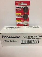 100 Batteries-Panasonic CR2025 DL2025 ECR2025 3V Lithium Coin Battery Exp-2031