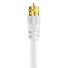 RG6 Coaxial White Cable Dual SHIELDED Extension Coax Satellite TV Antenna Wire