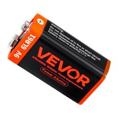 VEVOR 9V Alkaline Batteries 12Pack 9Volt Battery for Smoke Detector Long Lasting