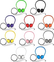 Bulk Wholesale Lot of 10 MULTICOLOR Stereo 3.5mm On-ear Earbuds / Headphones