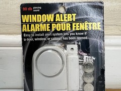Window Alert Alarm 90db Piercing Sound Door/Window/Cabinet Battery Operated
