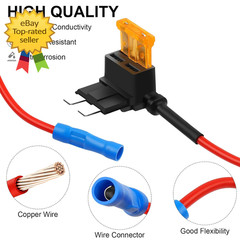 16 Pack 4 Types Fuse Tap, Upgraded 12V Car Add a Circuit Fuse Tap Kit