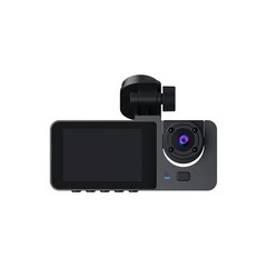4K Dash Cam Front Rear and Inside Dash 3-Camera Free 32GB TF Card G-Sensor