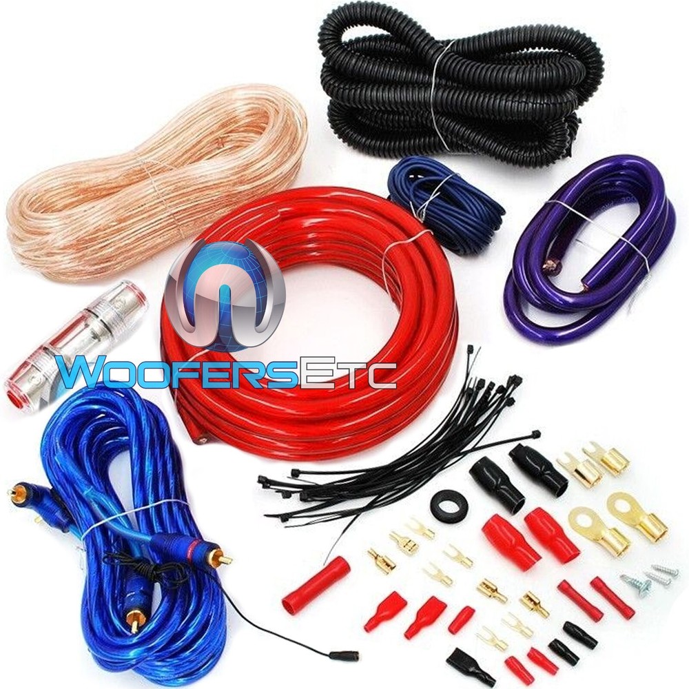 PRIORITY SHIPPING 2500 W 4 GAUGE AMP KIT COMPLETE INSTALL AMPLIFIER CABLE WIRES