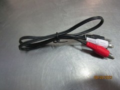 (1)3.5mm Male to 2RCA Male Cable Adapter Y Splitter Stereo 1/8 AUX to 2RCA Cord