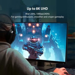 8K DisplayPort Cable DP 1.4 4K@120Hz 8K@60Hz HDR 6.6ft JDC43 PC TV Cord