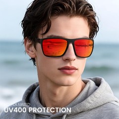 RSQQAV Polarized Sunglasses 5pack, 5pack(black+brown+ice Blue+red+dark Green)