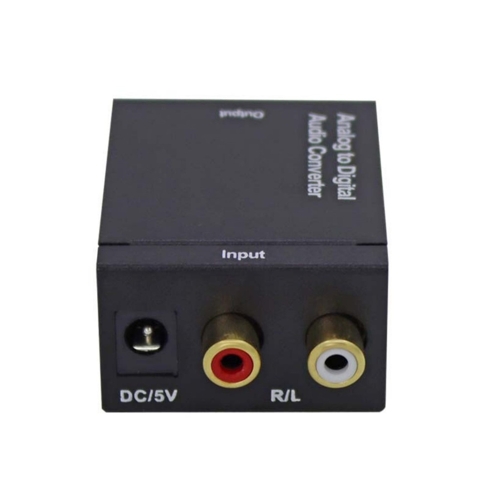 RCA to Optical Audio ADC 96KHz 24-bit Sampling Aluminum Body for Laptop/Receiver