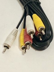 AV Cable 6ft Composite Male to Male Audio Video Cord for TV DVD VCR NEW