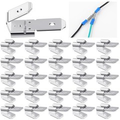 25 Pcs Double Piggyback Spade Connectors, Electrical Double Male Female Adapter,