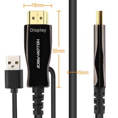 50FT Fiber Optic HDMI 2.1 Cable 48Gbps ARC Dolby Vision 3D HDR10/+ HDCP2.2 4:4:4